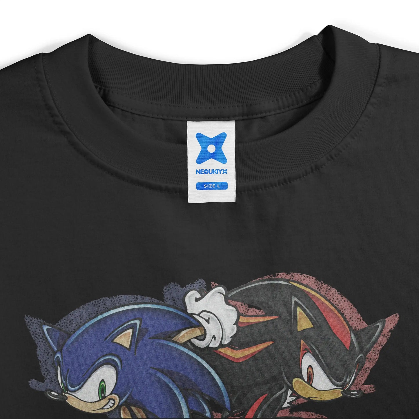 Sonic Adventure 2 Battle neck t-shirt with Sonic and Shadow back-to-back and Japanese logo